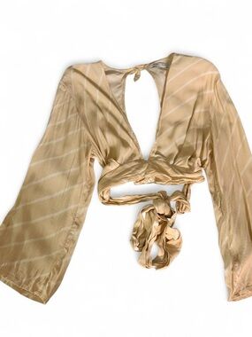 Faithfull the Brand ✨Peach-Striped Lightweight Blouse